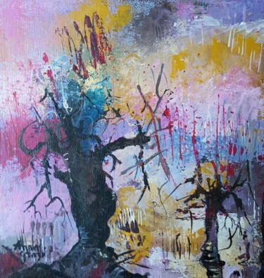 Painting titled "Vieux fantômes  #ar…" by Anna Grazi, Original Artwork, Acrylic