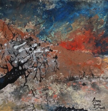 Painting titled "Après l'incendie  #…" by Anna Grazi, Original Artwork, Acrylic