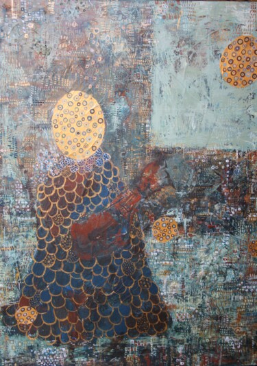 Картина под названием "Soirée d'automne" - Anna Grazi, Подлинное произведение искусства, Акрил