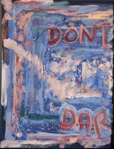 Painting titled "Don’t  run darling…" by Anna Grete Moller, Original Artwork, Oil Mounted on Wood Stretcher frame