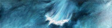 Картина под названием "WAVE" - Anna Gurechkina, Подлинное произведение искусства, Масло Установлен на Деревянная рама для но…