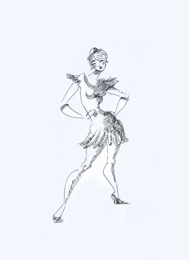 Desenho intitulada "sketches" por Anna Ivanova, Obras de arte originais, Caneta de gel