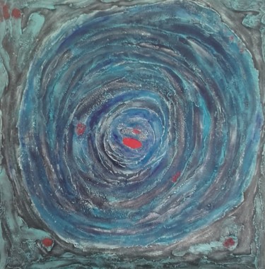 Painting titled "Red hole" by Anna, Original Artwork, Acrylic