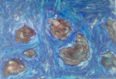 Peinture intitulée "Vue terrestre" par Anna, Œuvre d'art originale, Acrylique