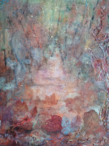 Картина под названием "Automne" - Anna-Karin Eriksson Van Haver, Подлинное произведение искусства, Масло Установлен на Дерев…