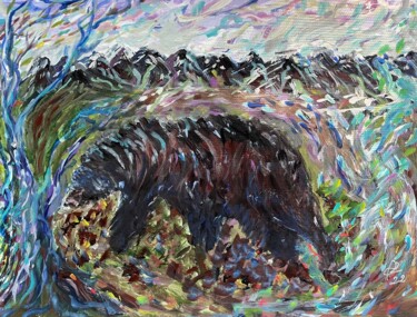Pittura intitolato "Bearscape Fall" da Anna Killinger, Opera d'arte originale, Acrilico