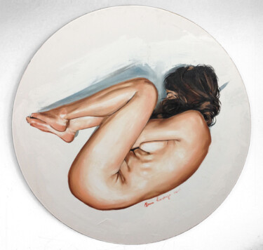 Картина под названием "Dream" - Anna Krasnaya, Подлинное произведение искусства, Масло Установлен на Другая жесткая панель