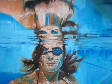 Картина под названием "reflection" - Anna Krasnaya, Подлинное произведение искусства, Масло