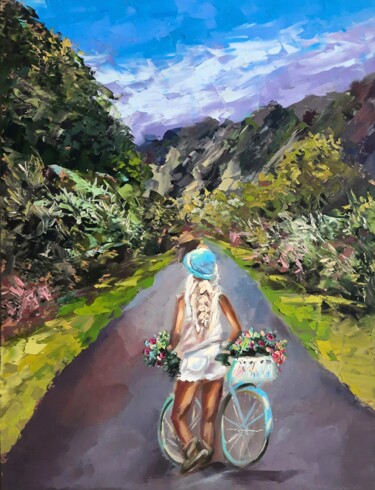 Картина под названием "Hawaii" - Anna Krivtsova, Подлинное произведение искусства, Масло