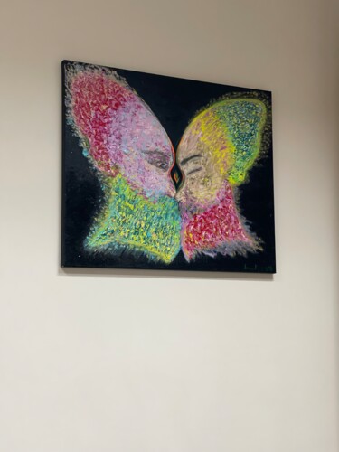 Painting titled "Butterfly" by Anna Kryvych, Original Artwork, Oil