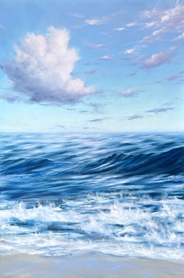 Peinture intitulée "Wave" par Anna Kulak, Œuvre d'art originale, Huile Monté sur Châssis en bois