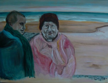 Peinture intitulée "la promenade à Cabo…" par Anna Langowski, Œuvre d'art originale, Huile