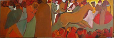 Painting titled "cheval-guide" by Anna Langowski, Original Artwork, Oil