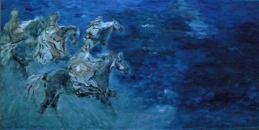 Painting titled "le mascaret" by Anna Langowski, Original Artwork, Oil