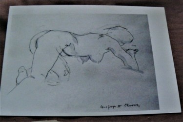Zeichnungen mit dem Titel "stolen-nude" von Anna Langowski, Original-Kunstwerk, Bleistift