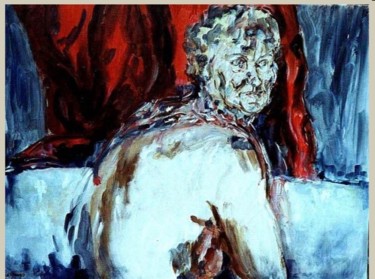 Pittura intitolato "Femme-au-bain" da Anna Langowski, Opera d'arte originale, Olio