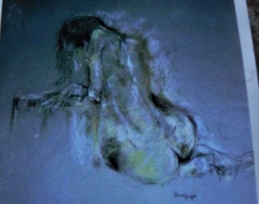 Drawing titled "Intériorité" by Anna Langowski, Original Artwork, Pastel