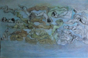 Disegno intitolato "WATER" da Anna Langowski, Opera d'arte originale, Pastello