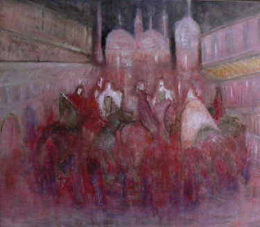 Pittura intitolato "FIRE" da Anna Langowski, Opera d'arte originale, Olio