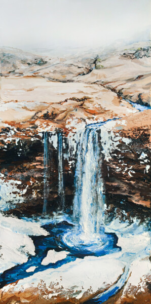 Malarstwo zatytułowany „Iceland power” autorstwa Anna Lazar, Oryginalna praca, Akryl
