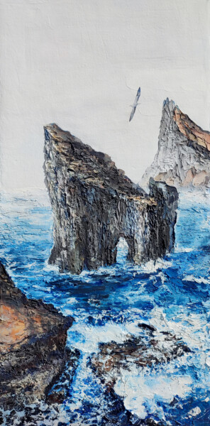 Pittura intitolato "Faroe islands" da Anna Lazar, Opera d'arte originale, Acrilico