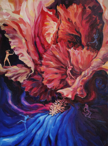 Peinture intitulée "Bloomin movement in…" par Anna Lazar, Œuvre d'art originale, Acrylique