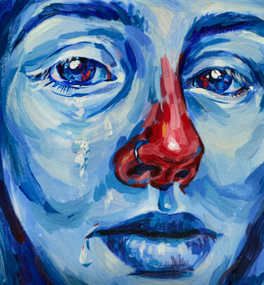 Painting titled "Catharsis" by Anna Lazar, Original Artwork, Acrylic Mounted on Wood Stretcher frame