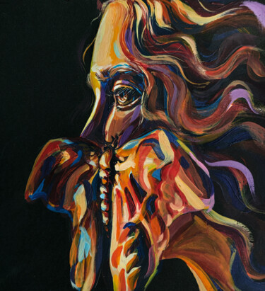 Картина под названием "Color of liberence" - Anna Lazar, Подлинное произведение искусства, Акрил Установлен на Деревянная ра…