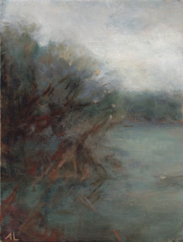 Peinture intitulée "L'Odet" par Anna Le Moine Gray, Œuvre d'art originale, Huile