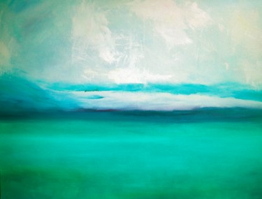 Peinture intitulée "Seascape Ocean Wave…" par Lubchik, Œuvre d'art originale, Huile Monté sur Châssis en bois