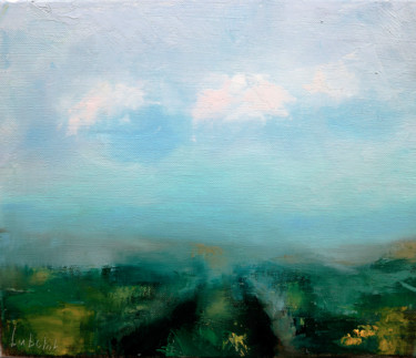 Картина под названием "Clouds landscape pa…" - Lubchik, Подлинное произведение искусства, Масло