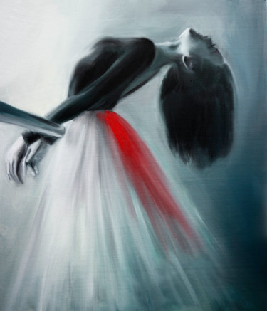 Painting titled "Ballerina painting" by Lubchik, Original Artwork, Oil