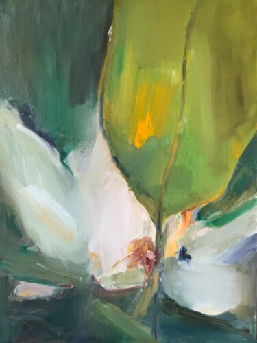 Pittura intitolato "magnolia" da Anna Lukina, Opera d'arte originale, Olio