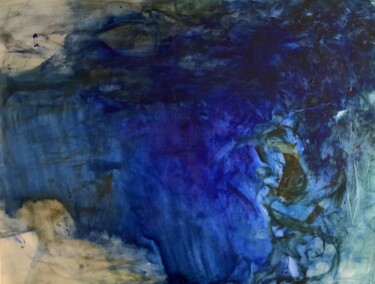 Peinture intitulée "Deep blue" par Anna Lukina, Œuvre d'art originale, Huile