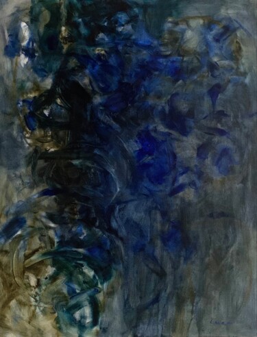 Peinture intitulée "blue" par Anna Lukina, Œuvre d'art originale, Huile