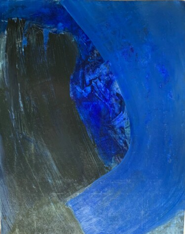 Malerei mit dem Titel "blue geometry" von Anna Lukina, Original-Kunstwerk, Öl