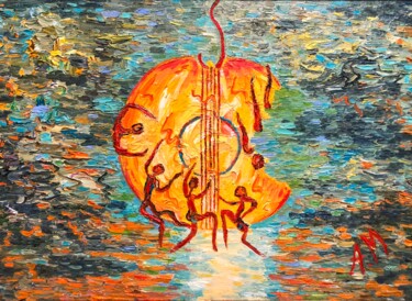 Peinture intitulée "Quintet" par Anna Makarova, Œuvre d'art originale, Huile