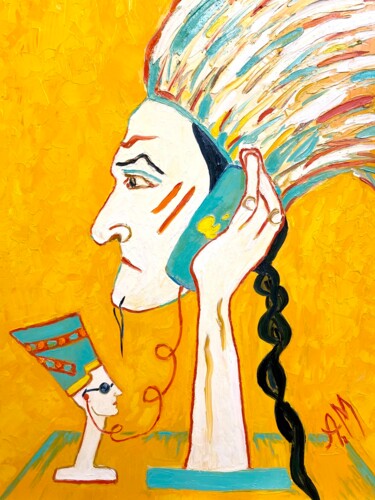 Картина под названием "Maya's conversation…" - Anna Makarova, Подлинное произведение искусства, Масло