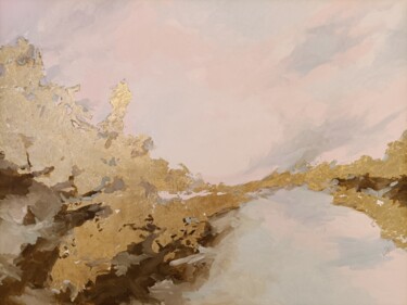 Malerei mit dem Titel "The lake" von Anna-Maria Pastinaru, Original-Kunstwerk, Öl