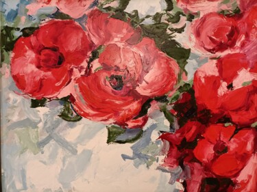 Malerei mit dem Titel "Red poppies" von Anna-Maria Pastinaru, Original-Kunstwerk, Öl