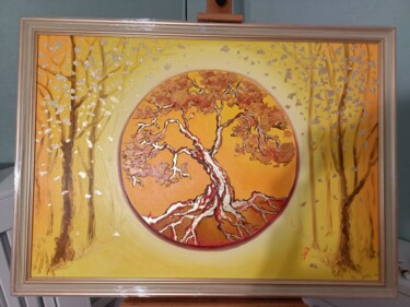 Картина под названием "The tree of life" - Anna-Maria Pastinaru, Подлинное произведение искусства, Масло
