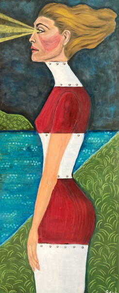 Peinture intitulée "I´m your Lighthouse" par Anna Maria Valesova, Œuvre d'art originale, Acrylique Monté sur Châssis en bois