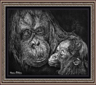 Рисунок под названием "Love" - Анна Марс, Подлинное произведение искусства, Чернила