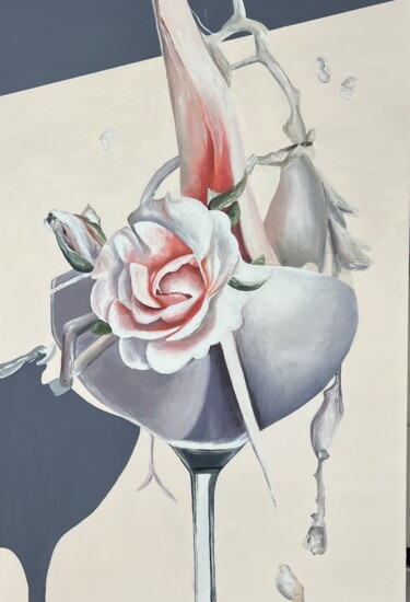 Malerei mit dem Titel "Blossom Echo" von Anna Meyster, Original-Kunstwerk, Acryl Auf Keilrahmen aus Holz montiert