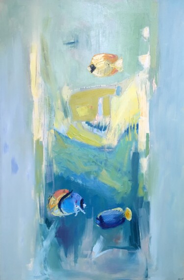 Malerei mit dem Titel "Aquarium" von Anna Michalik (MichalikAFP), Original-Kunstwerk, Öl