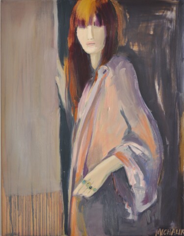 Pittura intitolato "W kimonie" da Anna Michalik (MichalikAFP), Opera d'arte originale, Olio