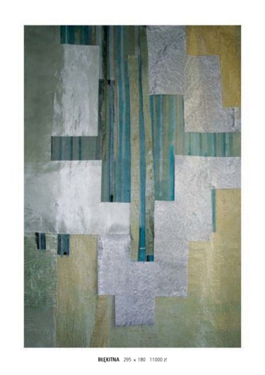 Art textile intitulée "BLEKITNA / BLEUE" par Anna Michniewicz, Œuvre d'art originale