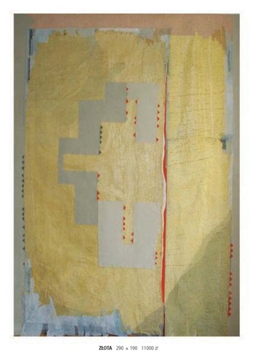 Art textile intitulée "ZLOTA / DOREE" par Anna Michniewicz, Œuvre d'art originale