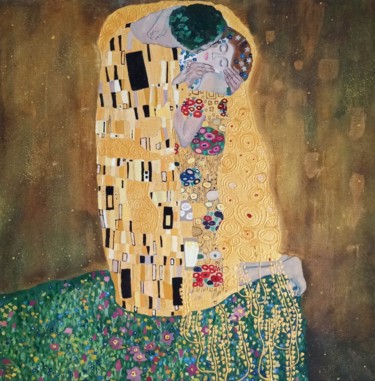Картина под названием "Поцелуй" - Anna Morozko, Подлинное произведение искусства, Масло