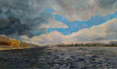Картина под названием "После грозы" - Анна Муравьева, Подлинное произведение искусства, Масло